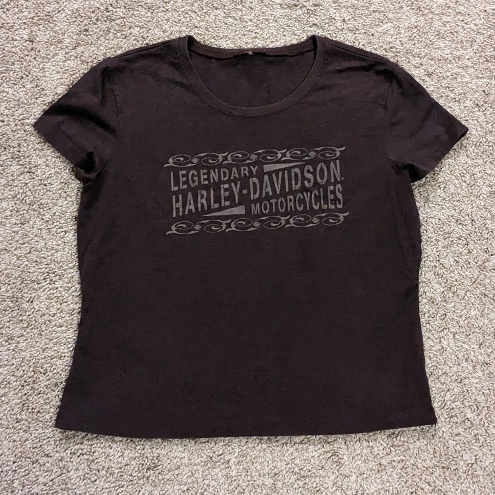 Legendary Harley Davidson Motorcycles brown short sleeve t-shirt